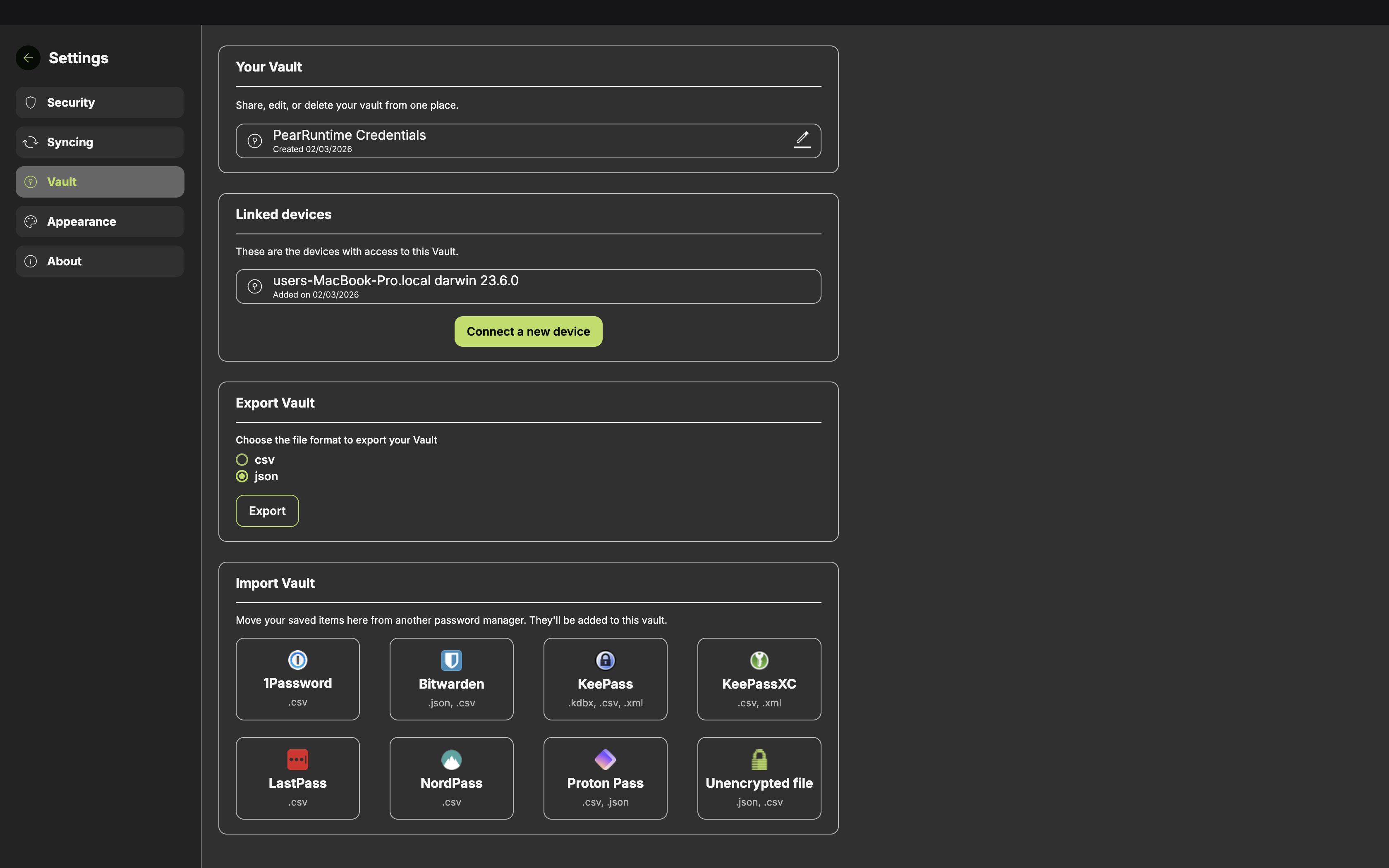 Choose password manager